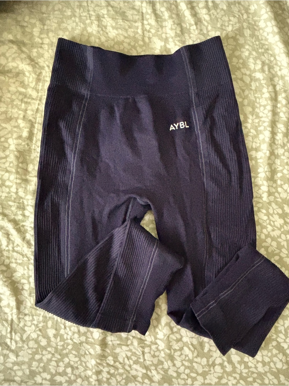 AYBL Navy Ribbed Performance Leggings